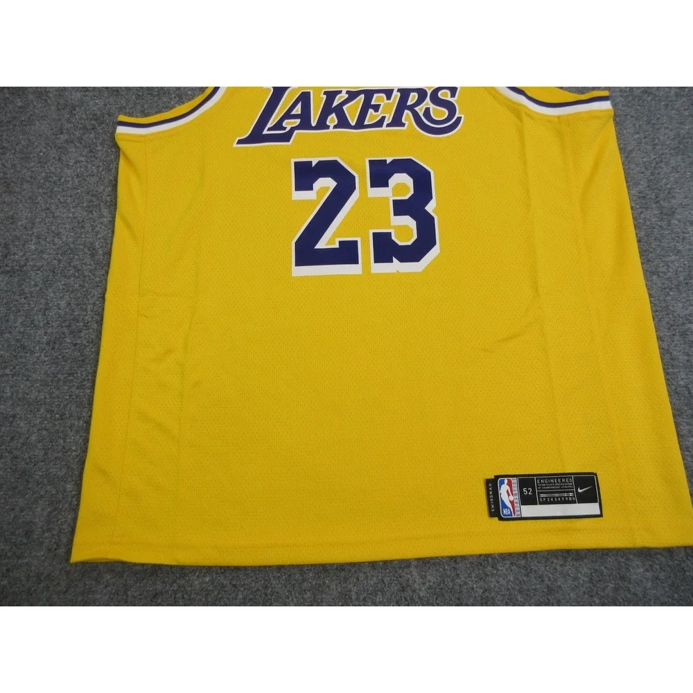 Los Angeles Lakers‎ Jersey Mens XL 52 Yellow NBA Basketball LeBron James Nike